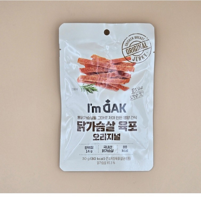 아임닭 닭가슴살 육포 오리지널, 10개, 30g