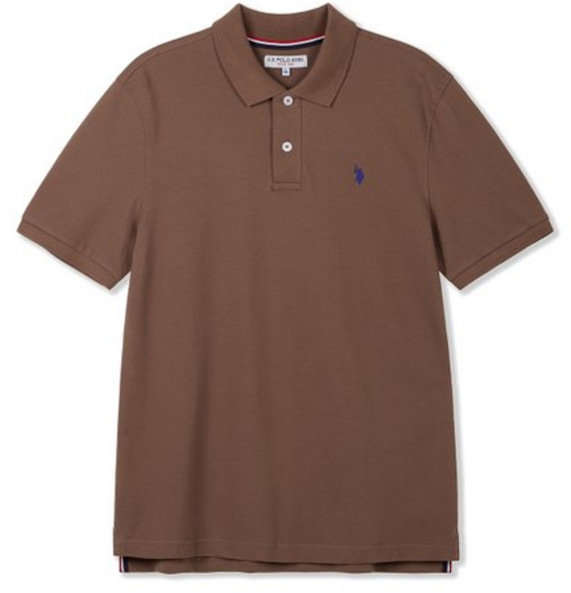 [U.S. POLO ASSN.] 남성 여름 폴로티셔츠_브라운