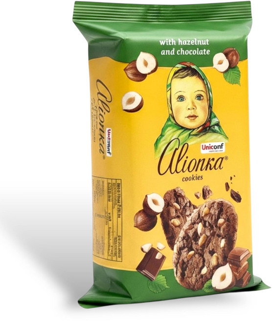 "ALYONKA" 알룐카 헤이즐넛 앤 초코칩 쿠키, 1개, 140g