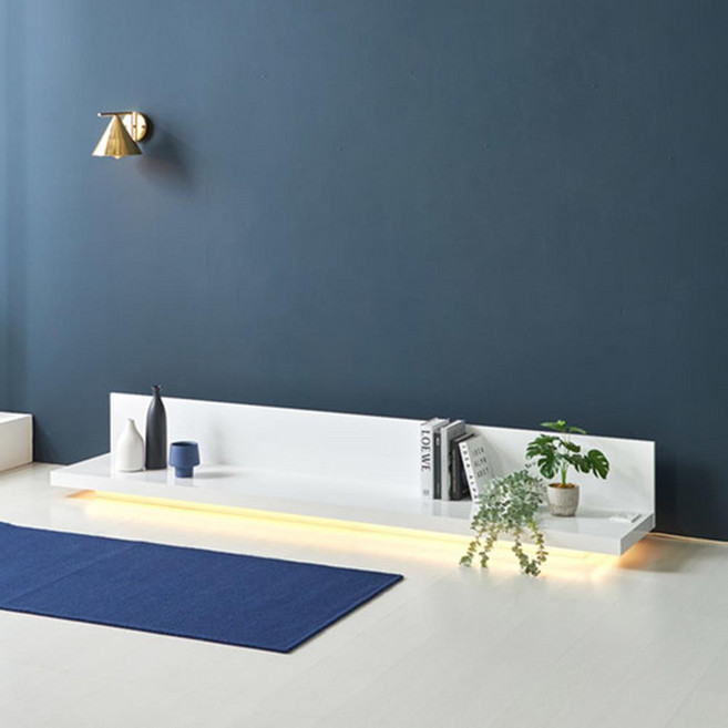 2300 LED 선반 거실장 벽걸이형 TV 받침대 텔레비다이, 7_월넛(스위치우형)