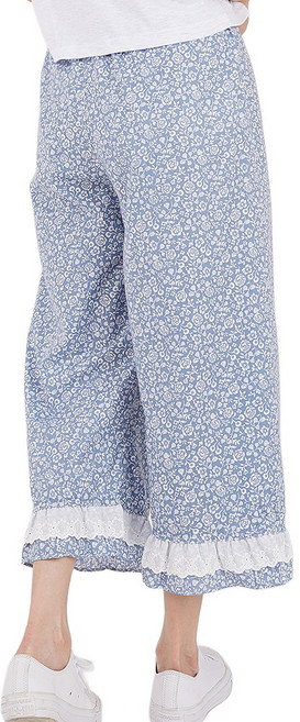 캐리루시 국산 60수 고밀도 순면 오가닉가공 프릴 파자마 잠옷바지