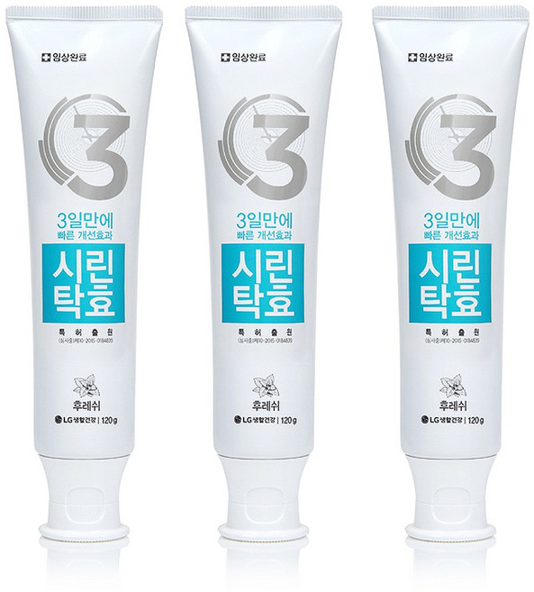 페리오 시린탁효 시린이 전문치약 후레쉬, 120g, 3개