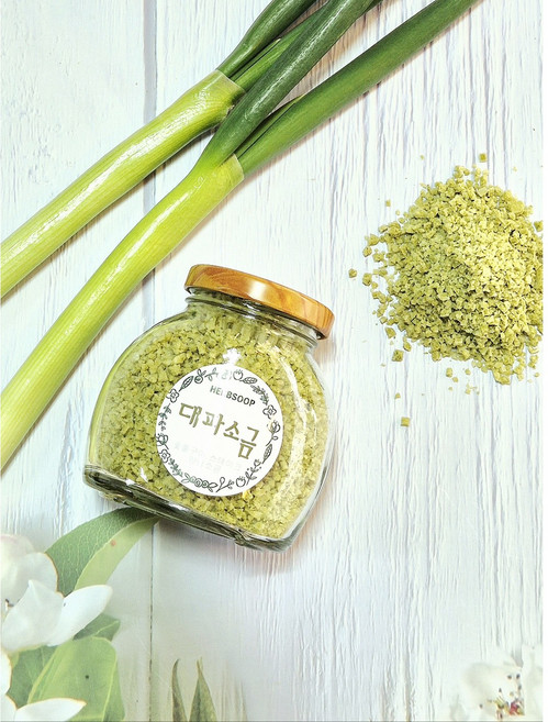 구운 대파 소금(숯불구이 캠핑바베큐 고기구이 고기양념 생선구이 양념기름장 결혼답례품 돌잔치), 1개, 200g