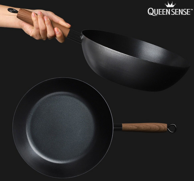 엠제이마트 무쇠팬 무쇠웍 단품 편수 주물팬 코팅처리 퀸센스 24cm 28cm 30cm 인덕션, 캐스트 IH 무쇠 프라이팬 28, 1개