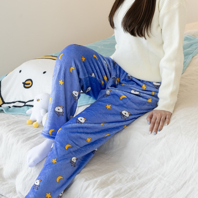 찌그렁오리 극세사 수면바지