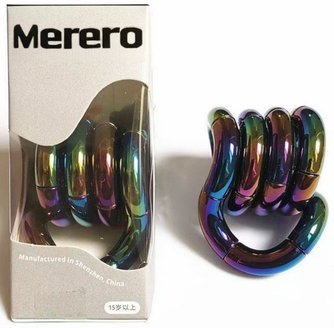 Merero 스트레스해소장난감 피젯토이 탱글 집중력 장난감 랜덤, 1개, 블랙