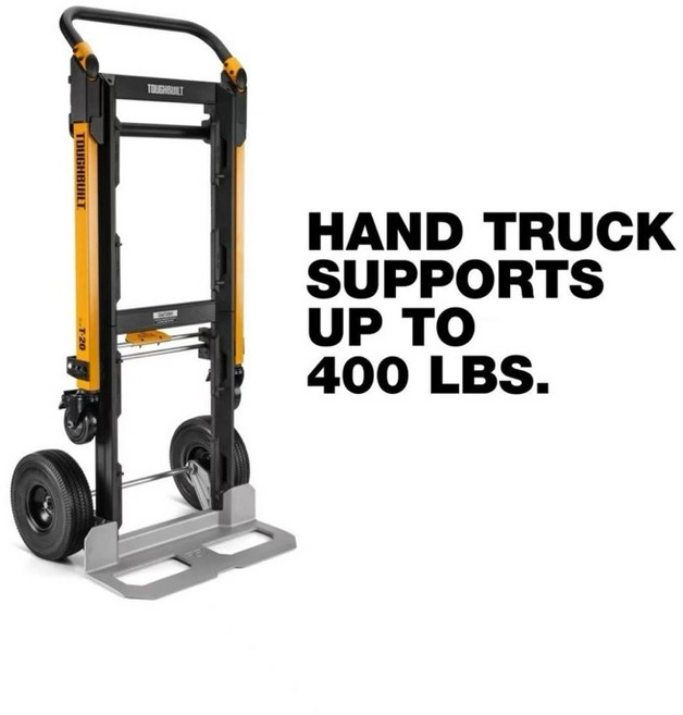 TOUGHBUILT 堆疊箱二合一手推車 TB-B1-T-20 可承重400磅 (手推車模式) 800磅 (四輪車模式), 1個