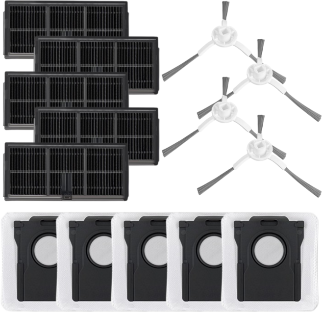 비브랜드 드리미 L10S Heat 히트 로봇청소기 필터 먼지봉투 사이드브러쉬 호환 부품, 1세트, 소모품