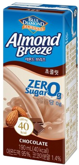 블루다이아몬드 아몬드브리즈 초콜렛 두유, 190ml, 12개