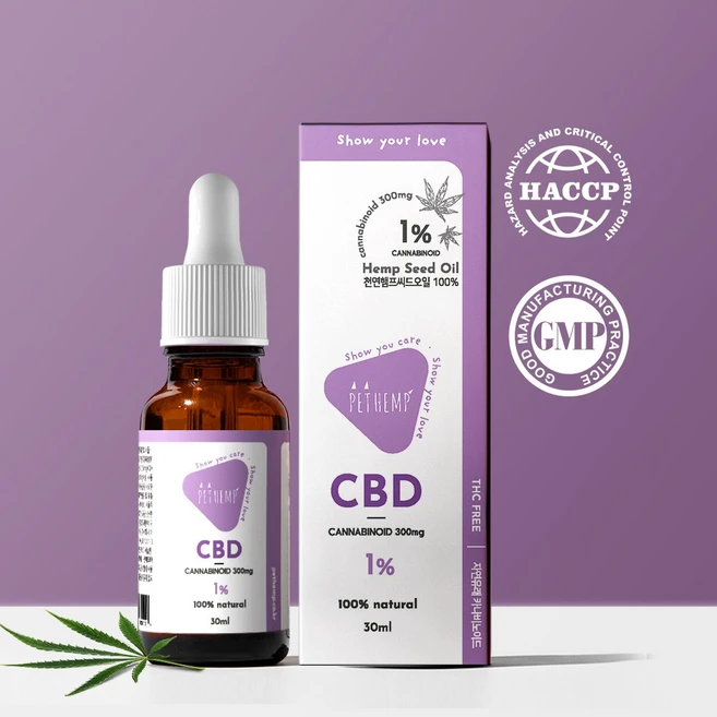 펫햄프 반려동물 CBD 햄프씨드오일 영양제, 종합영양제, 30ml, 1개 - 쿠팡