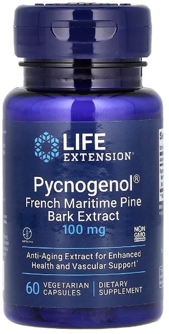 라이프익스텐션 피크노제놀 Pycnogenol 프랑스해송 껍질 100 mg 60정, Life Extension, Pycnogenol, 프랑