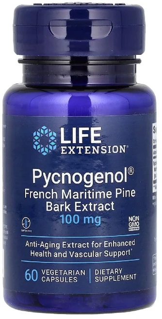 라이프익스텐션 피크노제놀 Pycnogenol 프랑스해송 껍질 100 mg 60정, Life Extension, Pycnogenol, 프랑 - 쿠팡