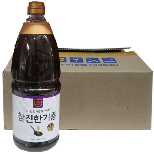 창성식품 고소한 참진한기름1.8L 6개, 1.8L