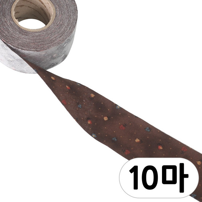 [모핸] 4cm 바이어스 테이프, 지니브라운, 1개