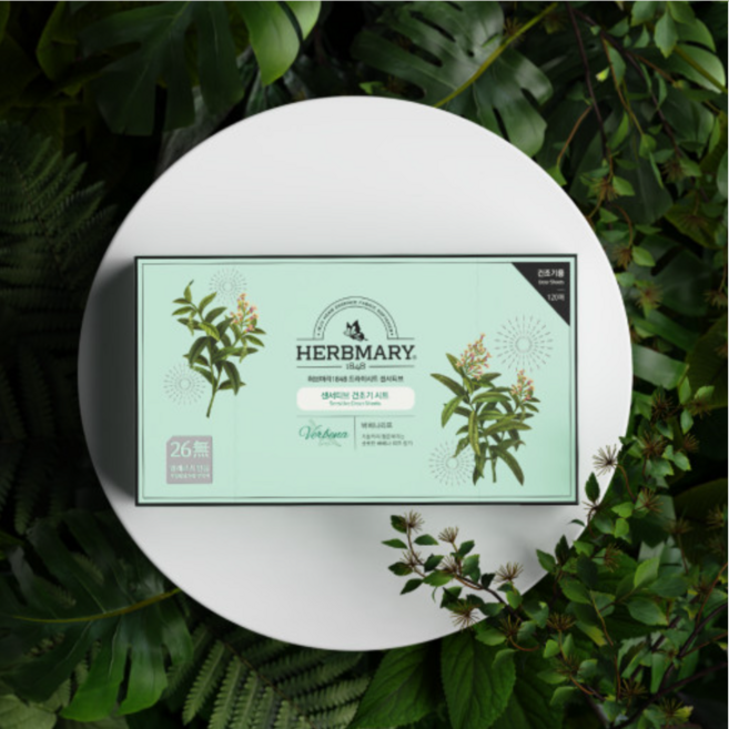 허브마리 1848 센서티브 드라이시트 섬유유연제 버베나리프 본품, 5개