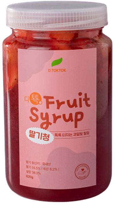 디톡톡 레몬이 들어간 생딸기청 620g, 620ml, 1개, 1개입