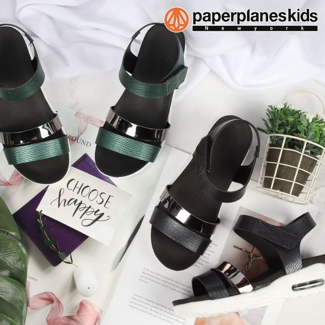 페이퍼플레인키즈 PK7954 아동 샌들 여아 구두 유아 신발 슈즈 키즈 주니어 아쿠아 스트랩 아동화 웨지 에어 벨크로
