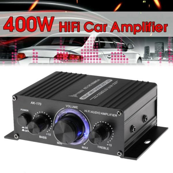 12V 400W 미니 앰프 2020W HiFi 스테레오 앰프 2 채널 전력 증폭기 파란색 분위기 조명 홈 자동차 라디오