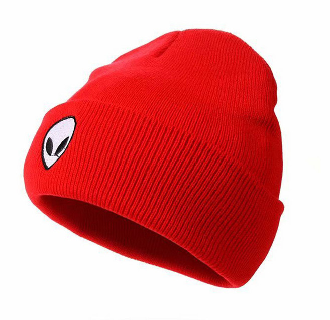 미즈코스 외계인 자수 숏비니 니트 비니 와치캡 레옹모자 대두 소두 힙합 스타일