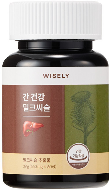 와이즐리 간건강 피로회복 밀크씨슬 비타민B군 7종(2개월분), 1세트, 60정