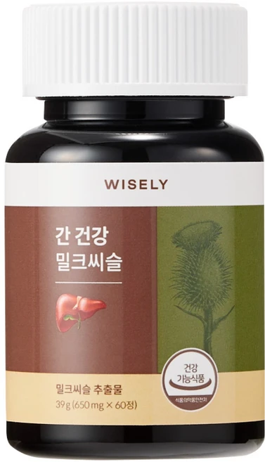 와이즐리 간건강 피로회복 밀크씨슬 비타민B군 7종(2개월분), 1세트, 60정 - 쿠팡