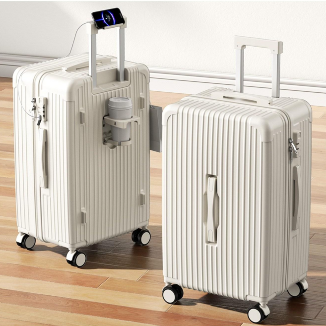 리틀앤트 패션 대용량 캐리어 20인치 24인치 28인치, 흰색