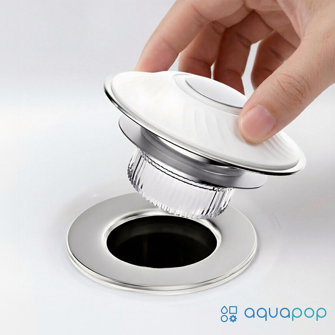 아쿠아팝 세면대 트랩 100%호환 악취벌레 안나커버 숏타입, 1개