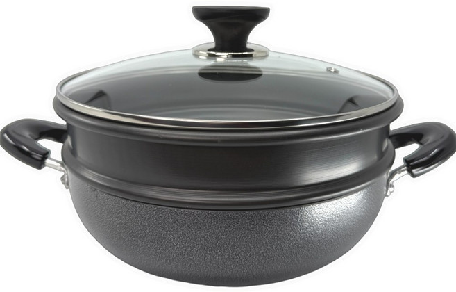 찜솥 찜냄비 찜채반 무연마제찜기 2단찜기, 1개, 26cm
