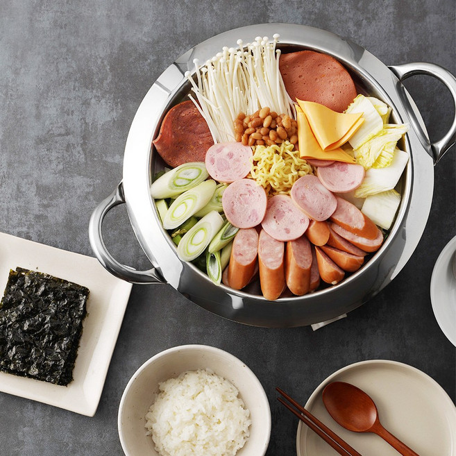 더블더블 스텐 통3중 국내산 전골냄비 부대찌게 국수 샤브샤브용 다용도 냄비, 로얄전골(낮은냄비) 24cm, 1개