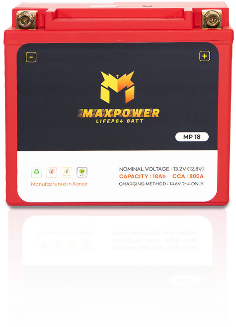 맥스파워 골드윙 인산철 배터리 MP18, 1개, BMW K1600GT 10-16년식