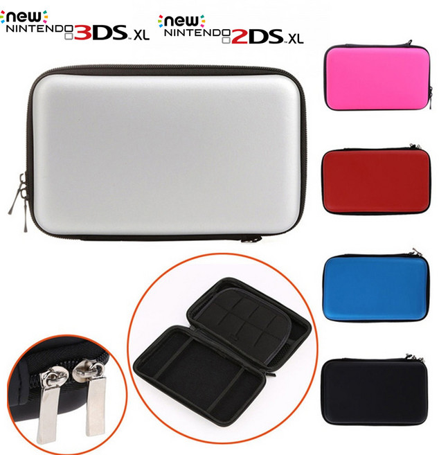 닌텐도 GBA NDS 2DS 3DS XL 본체 케이스 하드 파우치, 실버, 1개