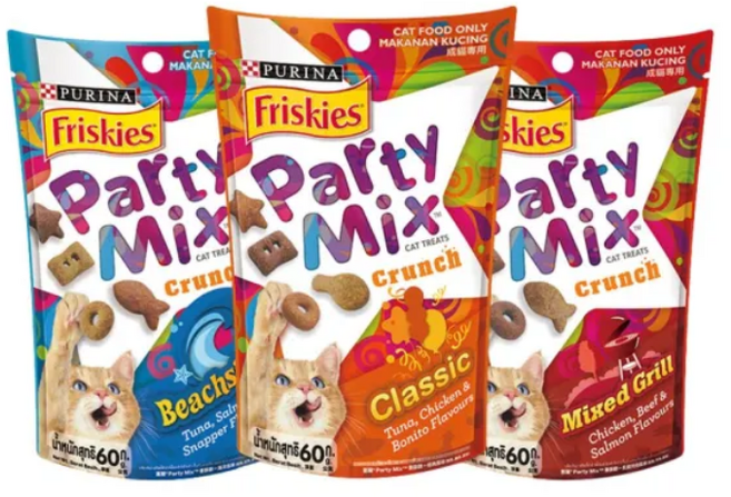 Friskies 喜躍 PartyMix 香酥餅 60g 貓零食, 1包, 現貨隨機