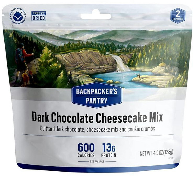 백패커스 팬트리 다크 초콜릿 치즈케이크 믹스 - 동결 건조 백패킹 및 캠핑 식품 비상 식량 단백질 13g 채식 1개입Backpacker's Pantry, Pouch (1 - Count), 1) Pouch 1  Count