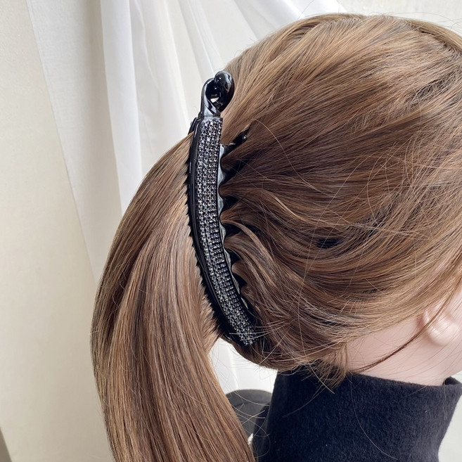 레인걸 국내제작 베이직큐빅 대형 빗살바나나핀 13.5cm 머리핀 헤어핀 올림머리집게핀(A6475)