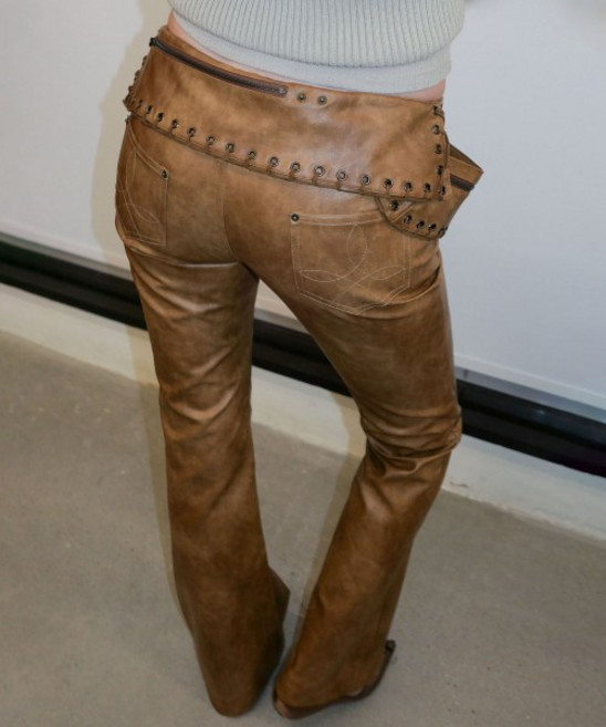 [국내정품] 스컬프터 크로스백 Western Fanny Pack Pants 브라운 109081, XS