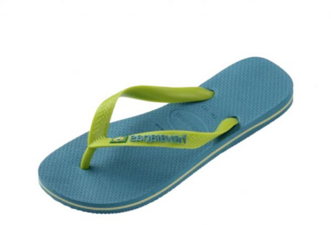 하바이아나스 브라질 로고 플립플랍 쪼리 Amazonite Blue 123420