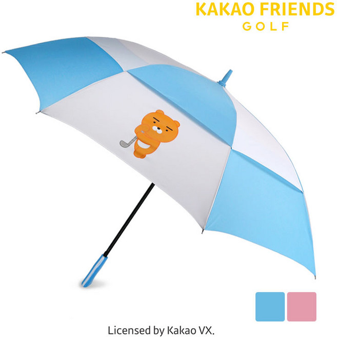 카카오프렌즈골프 75 포즈 이중방풍 장우산 _ LUKTU10062, 핑크