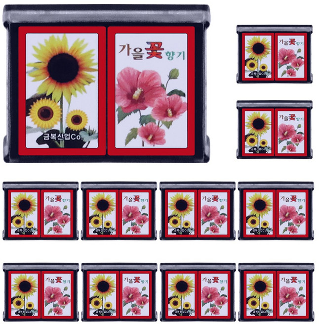 가을꽃 향기 화투, 10개, 레드