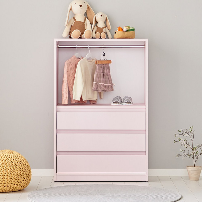 보네드 코코시리즈 미니 작은 옷장 800, 핑크