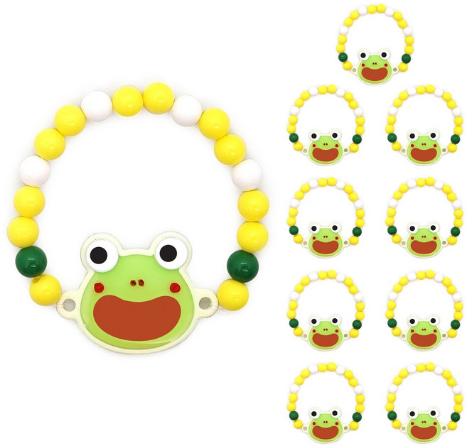 야광 청개구리팔찌만들기x10개 DIY모아 봄만들기, 연두