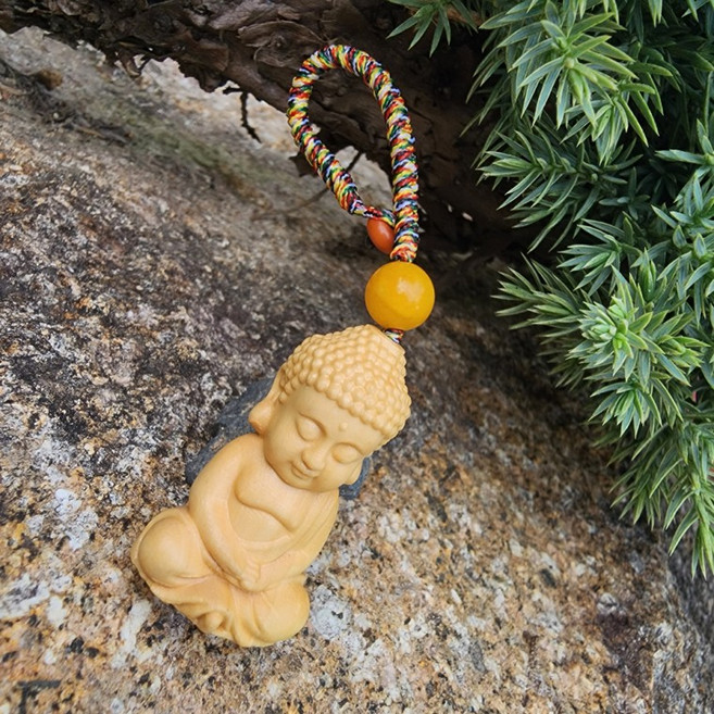 불교 복을 불러오는 평안 오색실 석가모니 부처님 키링, 상세페이지 참조, 1개