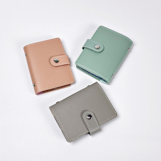 가죽 대용량 명함 자격증 수첩 케이스 26장입