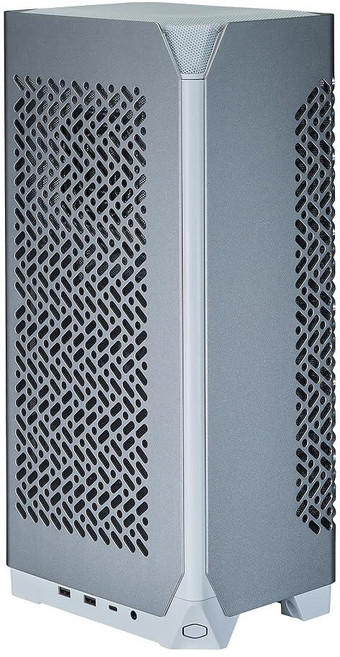 Cooler Master NCORE 100 Air Mini-ITX PC 타워 케이스 양극 산화 알루미늄 356mm 수직 트리플 슬롯 마운트 GPU SFX PSU 130mm, NCORE 100 에어 화이트