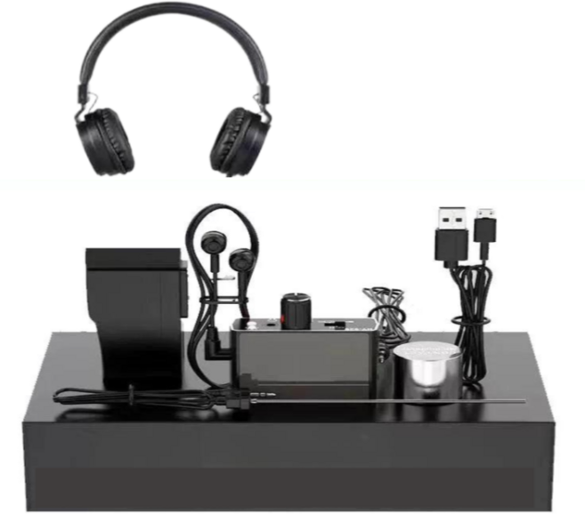 청음식누수탐지기 측정기 집음도 노이즈 휴대용 테스터 하수구 배관 수도관 파이프 물 탐지기, 기본형 세트(헤드셋 포함), 1개, 1개입