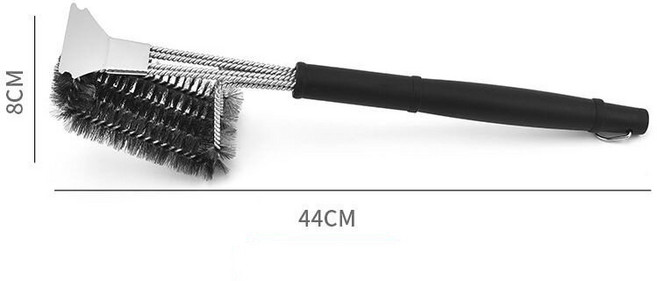 바베큐 4헤드 강모 브러시 스크래퍼 포함 청소솔 석쇠 그릴 청소 기름때제거