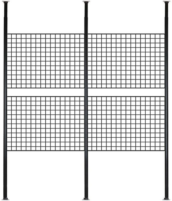 철제 네트망 파티션 메쉬 작품 다용도 그리드 전시 행거, 1개, 블랙 싱글 로드 0.7-1.1m