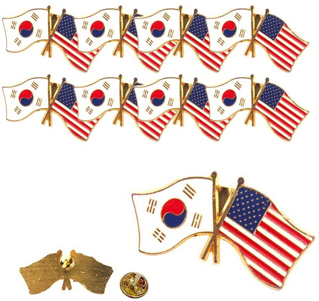 뱃지 / 한미 배지 10개 SET - 선물 미국