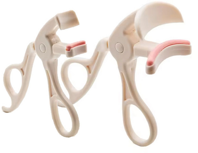 실버카우 속눈썹 집게+부분 뷰러+실리콘 패드 세트 속눈썹, 1세트, 화이트