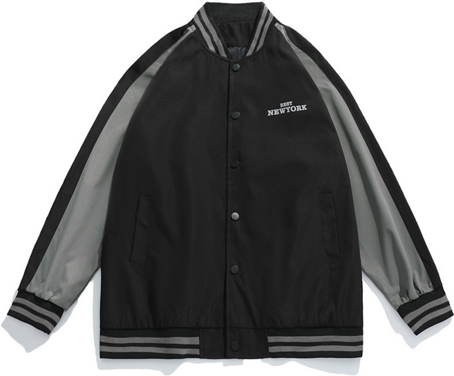 【潮流撞色】棒球服 夾克 外套 男裝 日系男裝 韓系男裝 寬鬆版型 休閒百搭 2024秋冬新款 街頭潮流穿搭