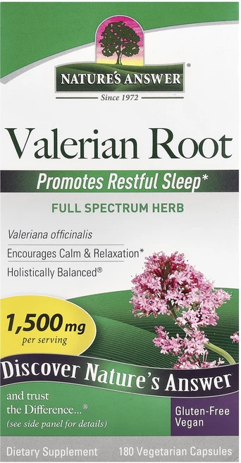 Nature's Answer 발레리안 뿌리 1500mg 베지 캡슐 180정(캡슐 1정당 500mg), NaturesAnswer발레리안뿌리1500mg베지캡슐1, 1개, 180정 - 쿠팡